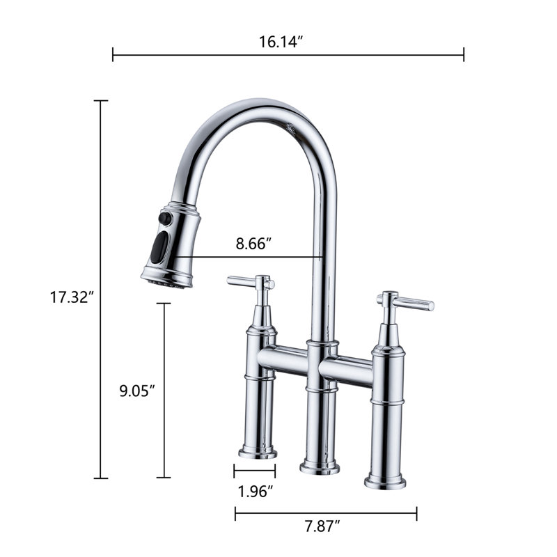 Naiyafly Pull Down Kitchen Faucet, Chrome