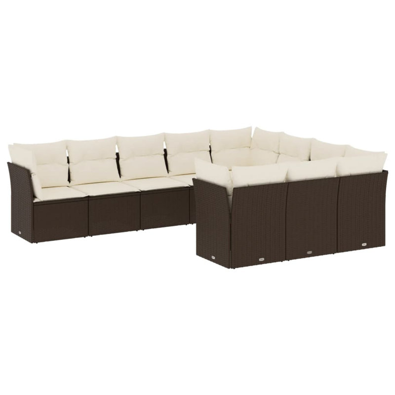 Ensemble de canapé de jardin Vidaxl - brun