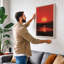 Sun on Water Modern - Wrapped Canvas-13335433-13335434