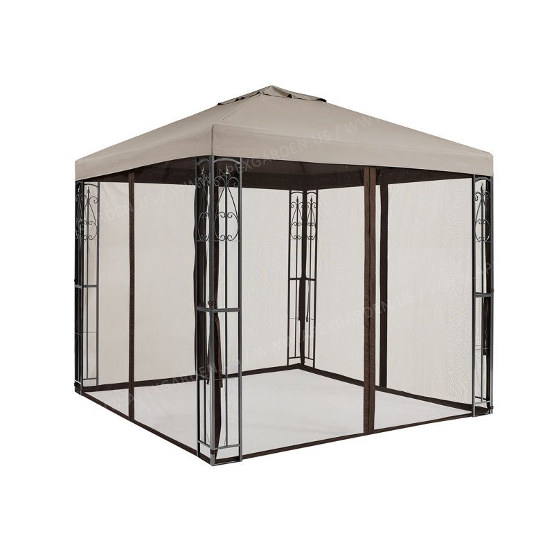Rococo II 8 Ft. X 8 Ft. Gazebo With Mosquito Net