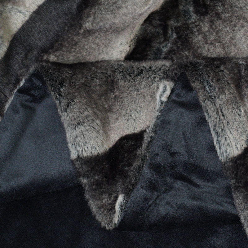 Knitted Throw Blanket, Gray