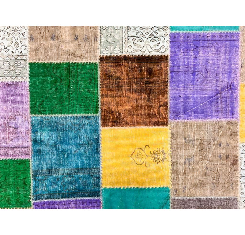 8x10 Multicolor Turkish Patchwork Rug