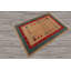 Tapis intérieur / extérieur en laine noué à la main à motif géométrique rouge / beige / vert 4 pi 1 po x 6 pi Staysha