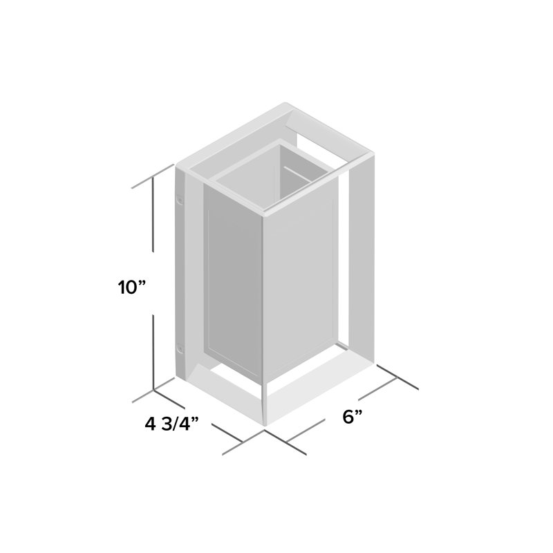 Urbandale LED Outdoor Flush Mount, 10" H x 6" W x 4.75" D