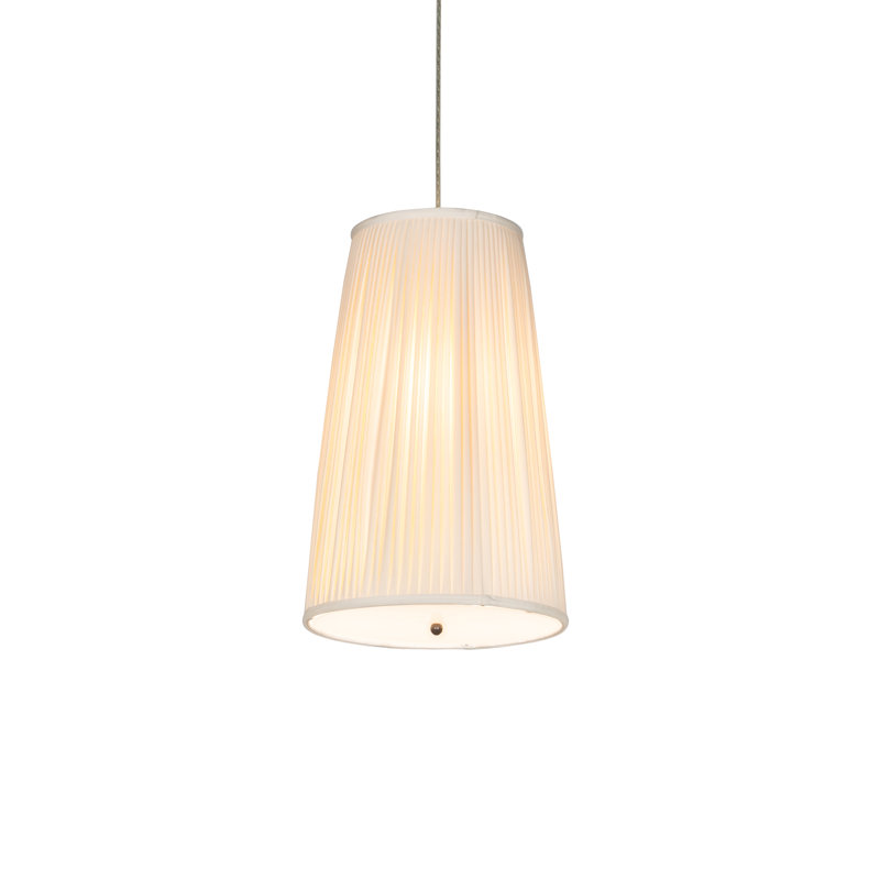 15" Wide Channell Tapered & Pleated Pendant