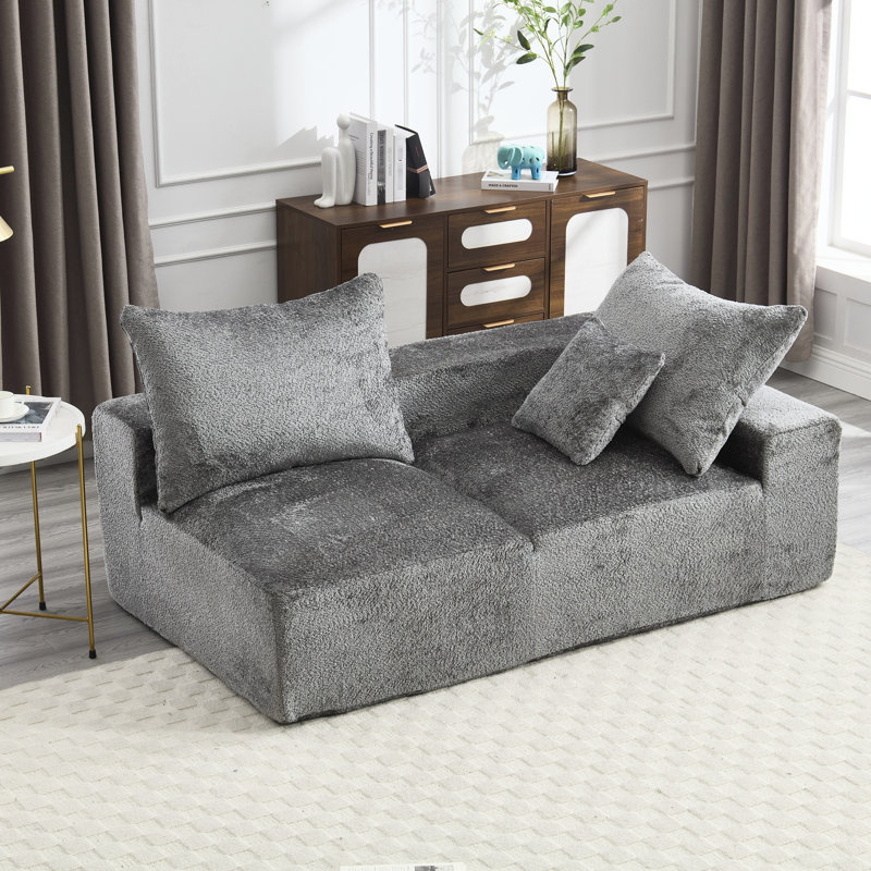2 tissus en chenille, créant un espace confortable et relaxant offrant une expérience de détente, Gris