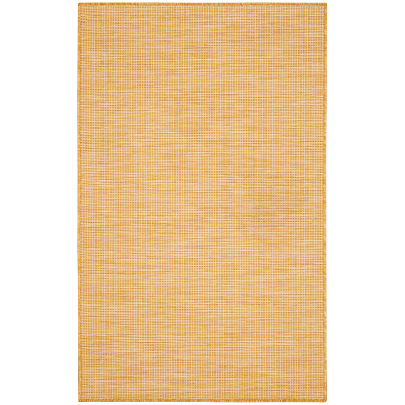 Lillehammer Solid Indoor/Outdoor Area Rug, Rectangle 3' x 5', Yellow