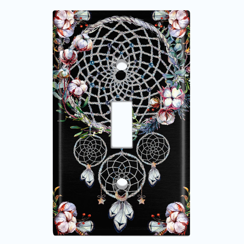 Patterned 1 - Gang Toggle Light Switch Standard Wall Plate