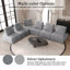 Ensemble de 9 chaises modulaires rembourrées en velours 9 pièces-234881589