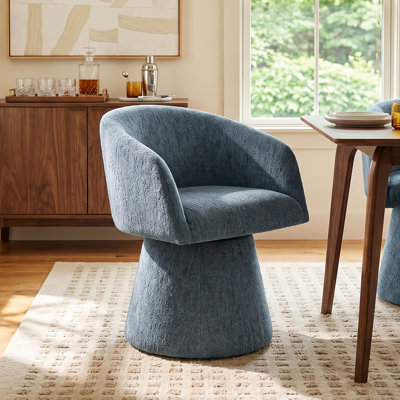 Fauteuil demi-tonneau pivotant en chenille de 24,4 po Kyo 
