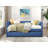 1pc Fabric - Upholstered Daybed with Trundle and Wooden Frame for Modern Homes-976093396