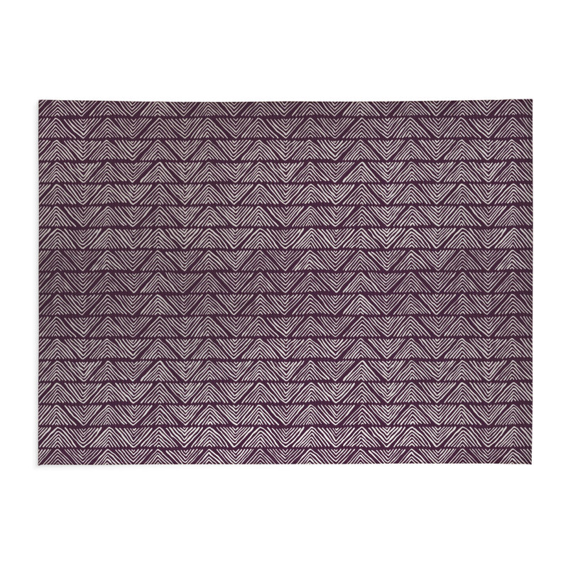 Tapis de cuisine Chev, Aubergine, Rectangle 5 pi x 7 pi