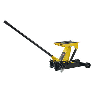 Low Profile Floor Jack, 2 Ton (4409 lbs) Capacity, Steel Racing Floor Jack with Single Piston Quick Lift Pump, Hydraulic Trolley Car Lift for Cars, Motorcycles, ATVs, Lifting Range 5.7"-17"