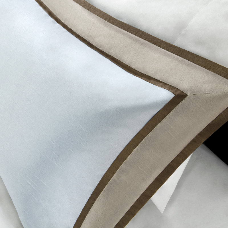 Genevieve Queen Blue and Brown 7-Piece Comforter Set