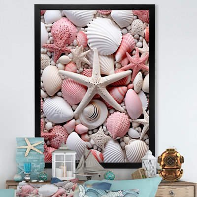 Beige Pink Seashell On The Beach I " Beige Pink Seashell On The Beach I "