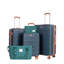 Ensemble de 5 pièces, valises rigides à roulettes en ABS avec serrure TSA Valise de bagage à main de couleur assortie-130040287