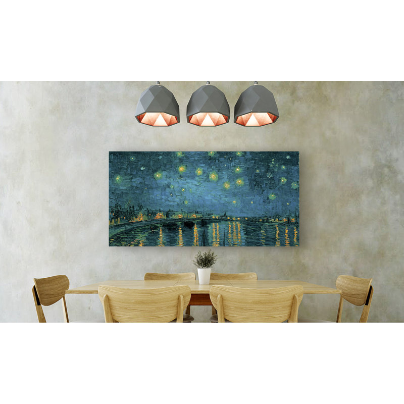 The Starry Night by Vincent Van Gogh - Wrapped Canvas Print, 35cm H x 70cm W x 4cm D