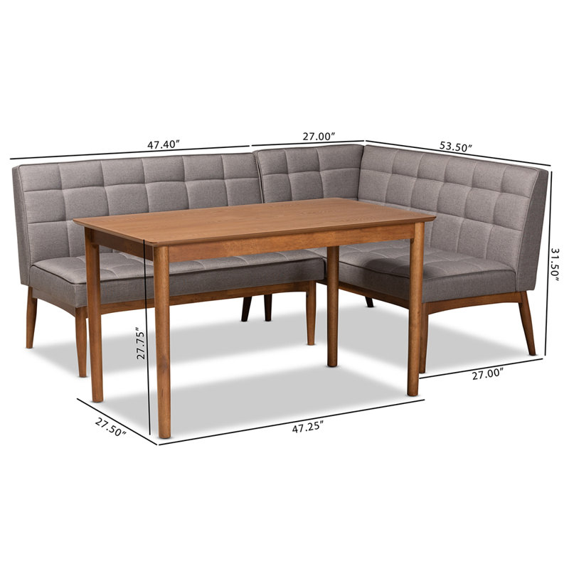 Ensemble repas pour 4 personnes Fye Thynes, Gris