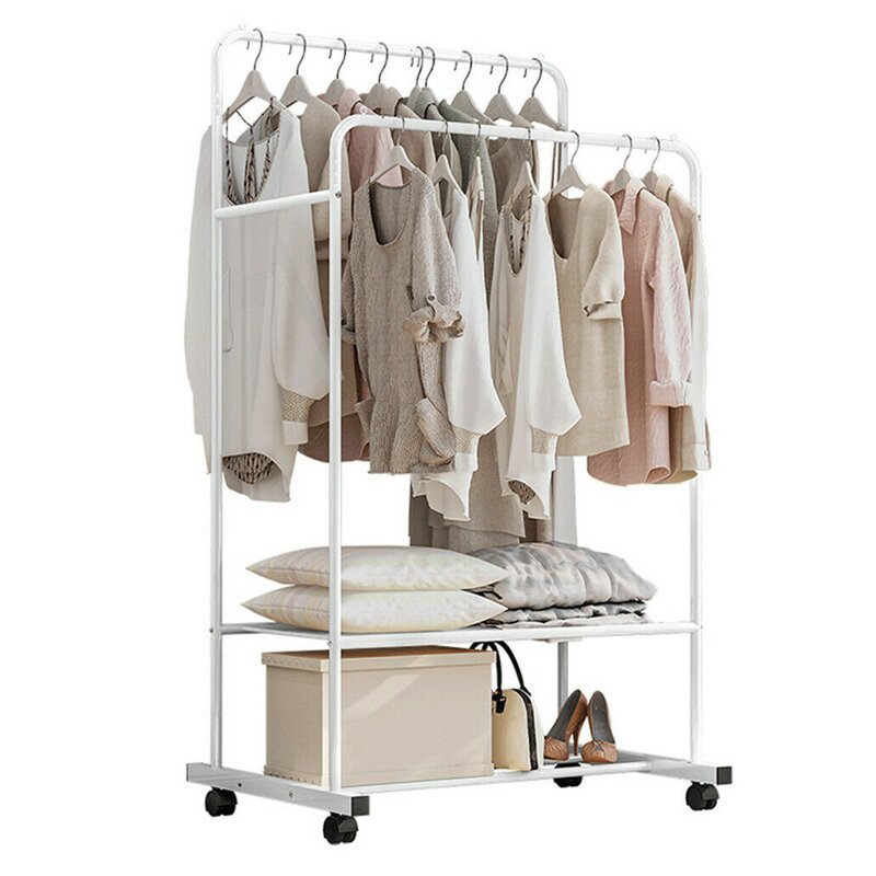 Rebrilliant Berkhamsted 31.7'' Metal Rolling Clothes Rack & Reviews ...