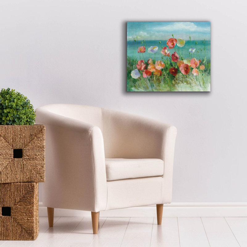 «Coastal Poppies» par Danhui Nai, art mural sur toile, H 20 po x l 24 po