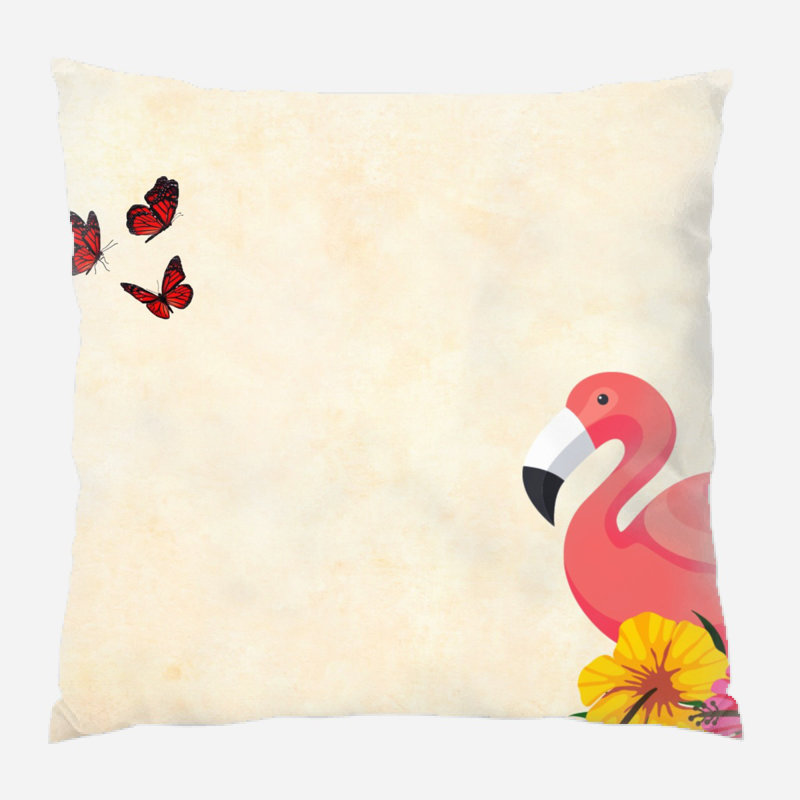  Coussin Flamingo, Microsuède, Intérieur
