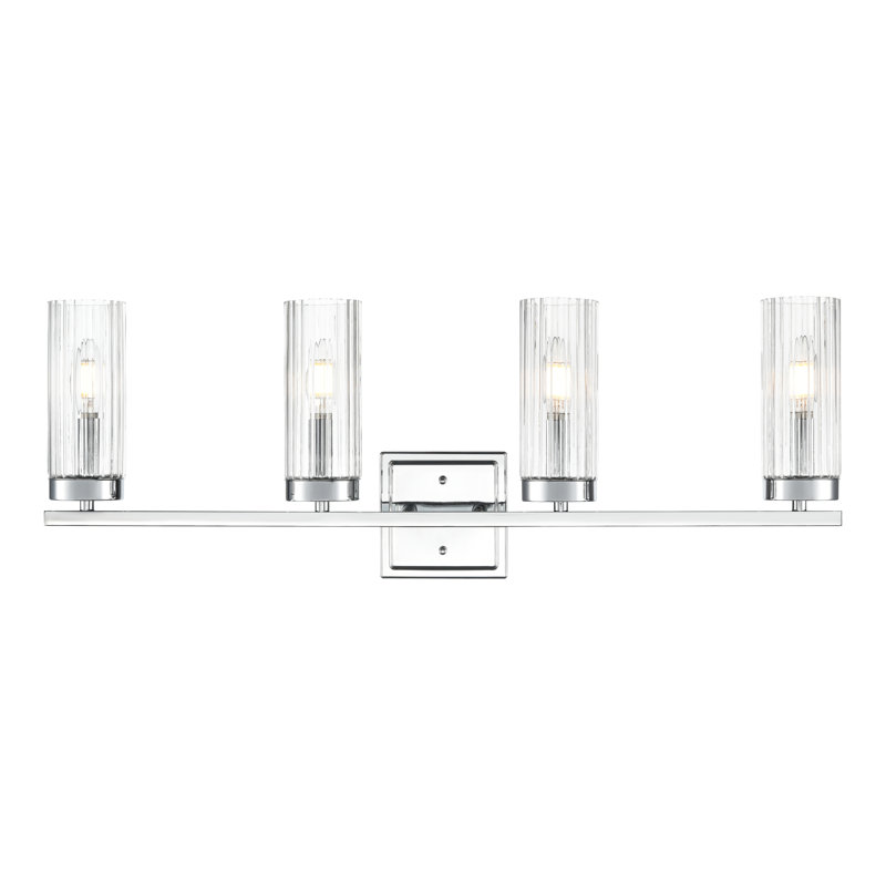 Turman 29.75" Wide 4-Light Vanity, Polished Chrome