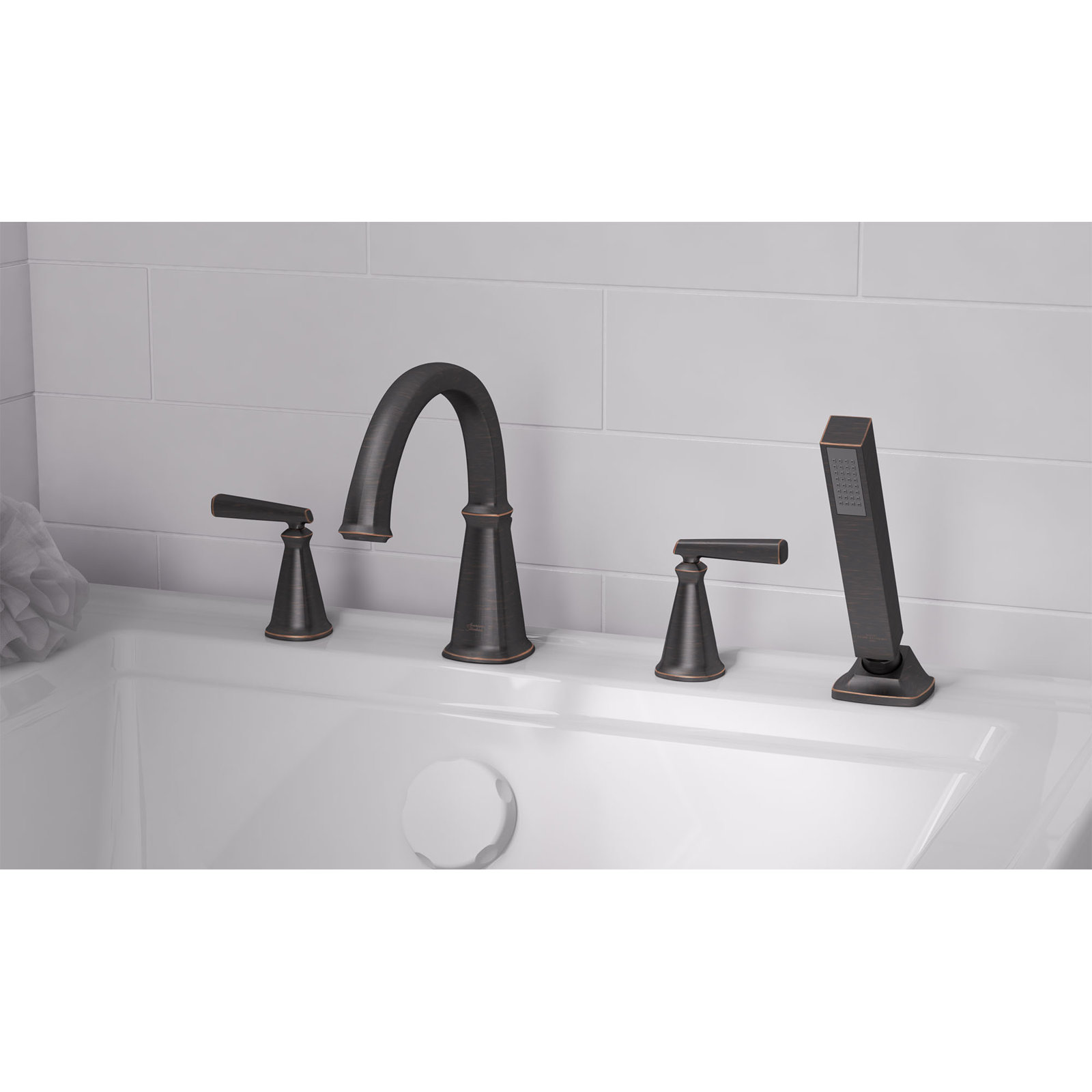 Edgemere Deck Roman Tub Faucet with Diverter, Legacy Bronze
