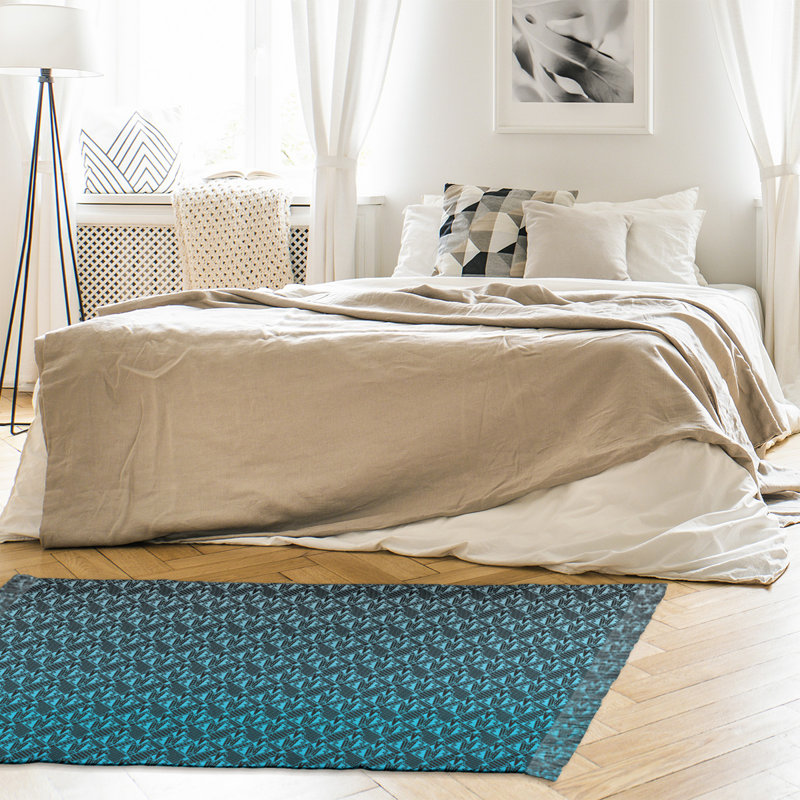 Tapis bleu/noir zone art déco classic Mcguigan, Non