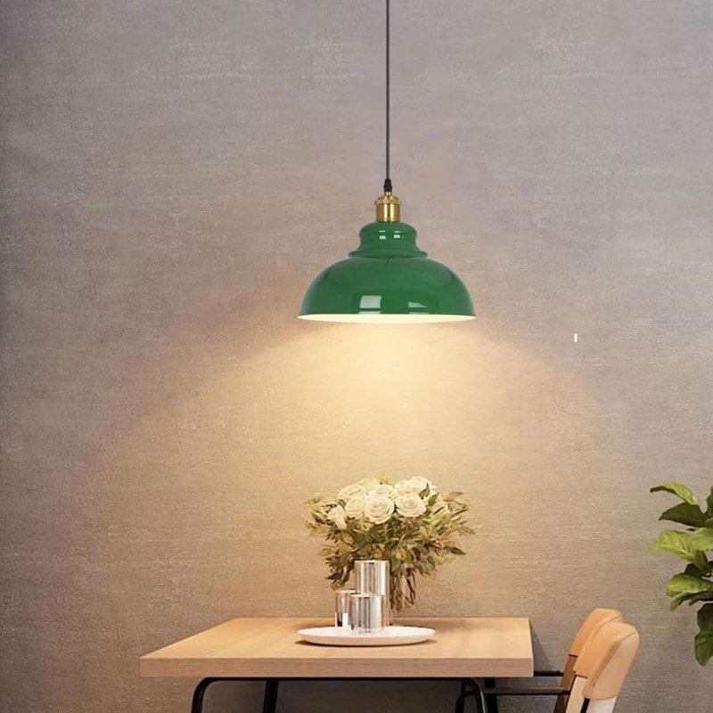 1 - Light Dome Pendant, Green