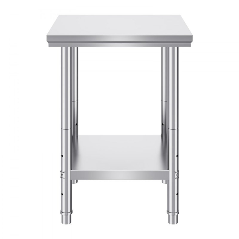Table de préparation de cuisine commerciale en acier inoxydable 24 po x 24 po