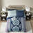 Boho Queen Bedding Sets, Soft Polyester Comforter & Sheet Set, Navy Medallion Design For Bedroom Decor