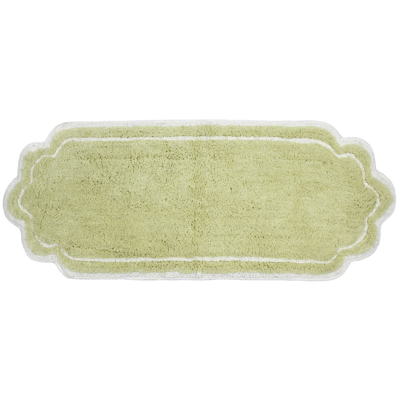 Tapis pour salle de bain Dobrinka, Vert, 21 po x 54 po (rectangle)