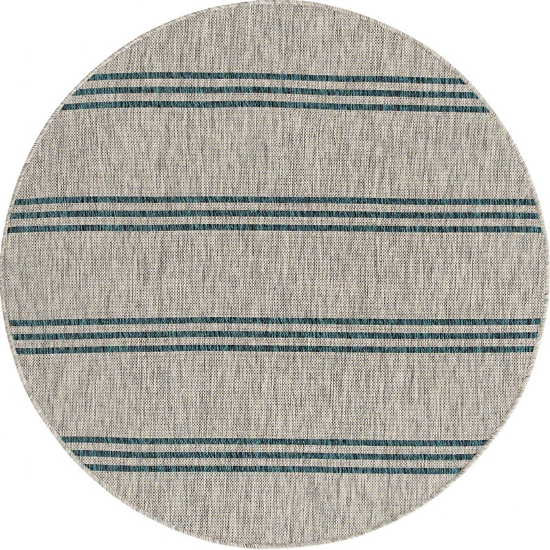 Uniopolis Indoor / Outdoor Rug, Round 4'