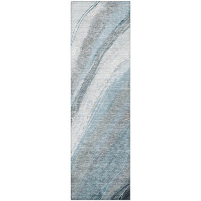 Premium Machine Washable Mayfield AMF2036 Swirls Rug