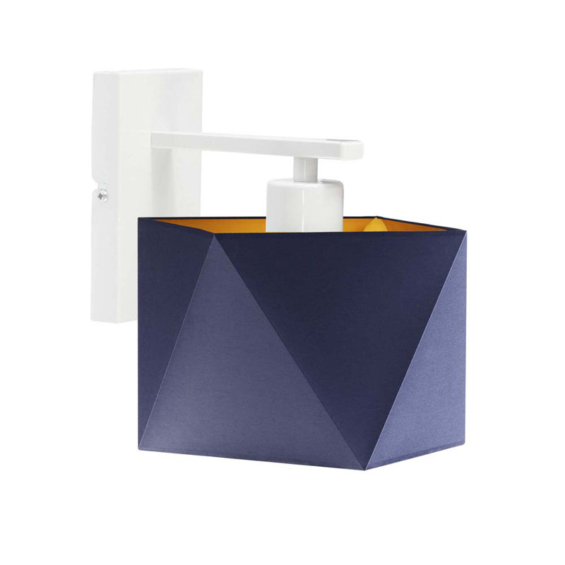 Zemple Steel Armed Sconce, Navy