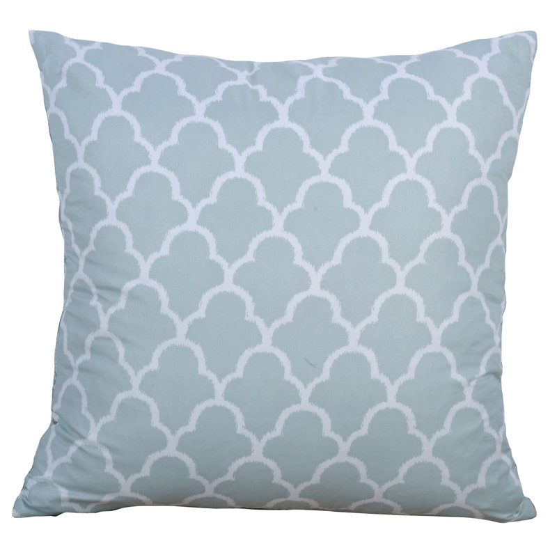 Tivoli Blue and Beige Reversible Microfiber Queen Quilt Set