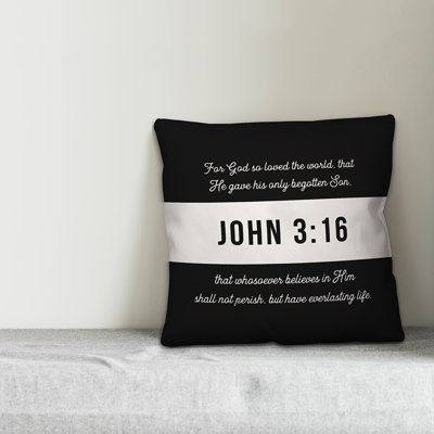  John 3:16 Square Throw Pillow