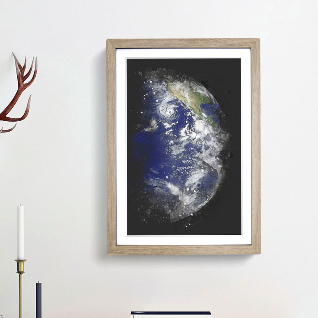 Eastern Pacific Ocean of Earth - Framed Print