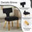 Modern Round Tempered Glass Pedestal Dining Set with Chenille Dininig Chair-623696969-623696974-623696962