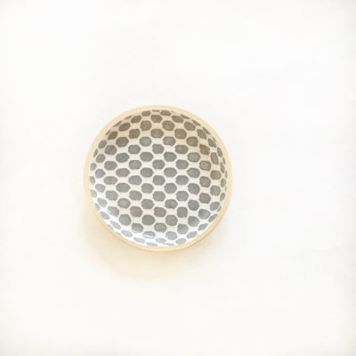 Terrafirma Ceramics Charcoal Geometric Round Coaster