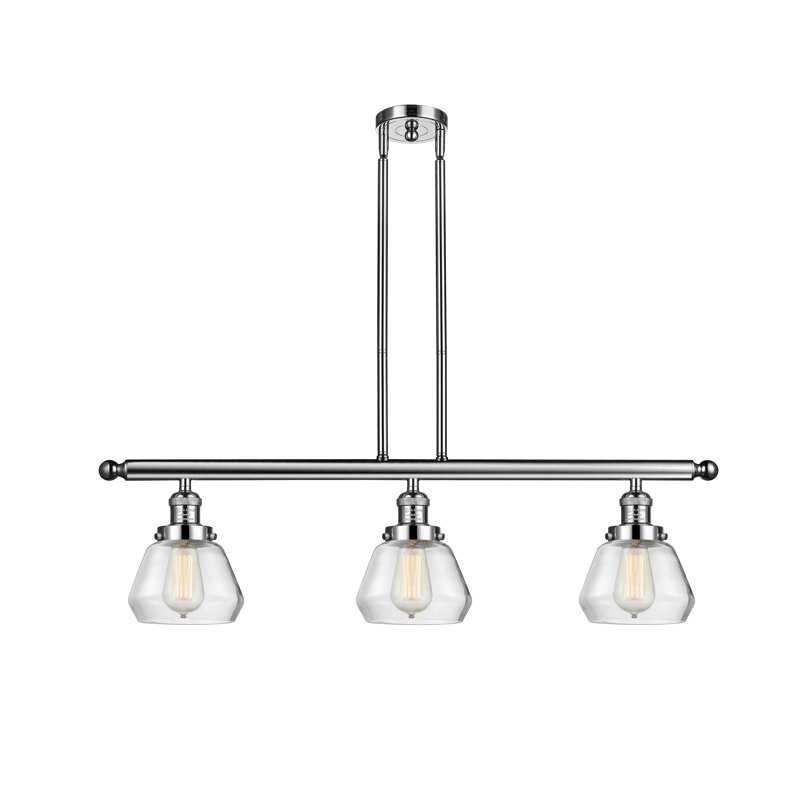 Chill 3 - Light Kitchen Island Pendant, Clear, Polished Nickel