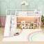 Lit mezzanine en bois avec tablettes-22482801-22482800