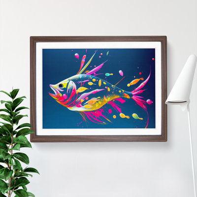 XH1022-3879X Fish Splash Vol.2 Abstract - Single Picture Frame Painting