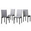 Chaises de salle à manger avec cadre en métal gris et similicuir, de 4 - Collection Graceful Option