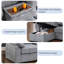 Canapé modulaire rembourré en chenille réversible de 91,5 po Latitude Run®-1110405316