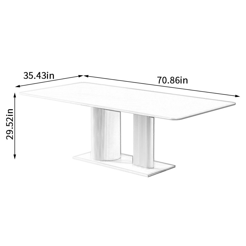 Sireena, 29.52"H x 70.86"L x 35.43"W, White