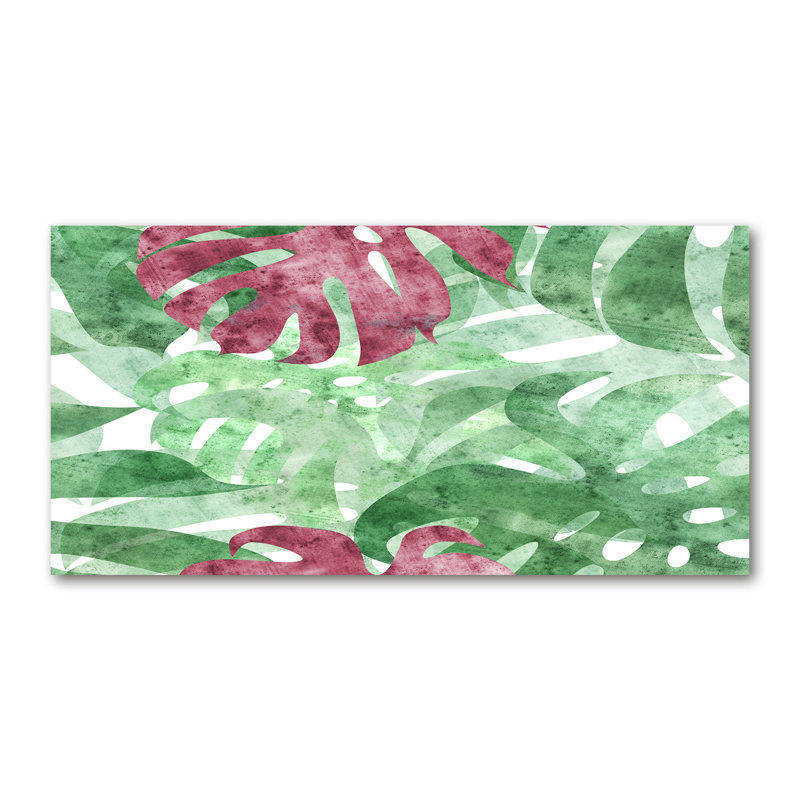 monstera 1 Piece Wrapped Canvas Wall Art