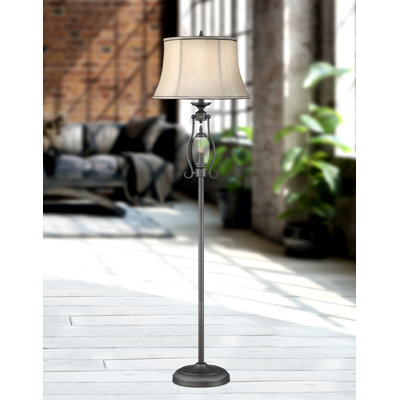 Lampe sur pied 59 po Revmet Gunmetal Clear