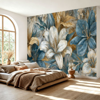 Papier peint adhésif auto-adhésif moderne pour la chambre à coucher L 69 po x l 96 po Peel and Stick