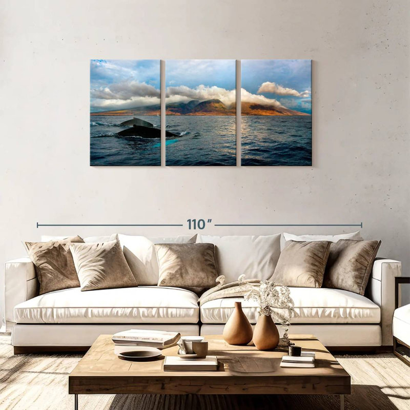 Baleines à bosse Senne Maui, H 36 po x l 74 po